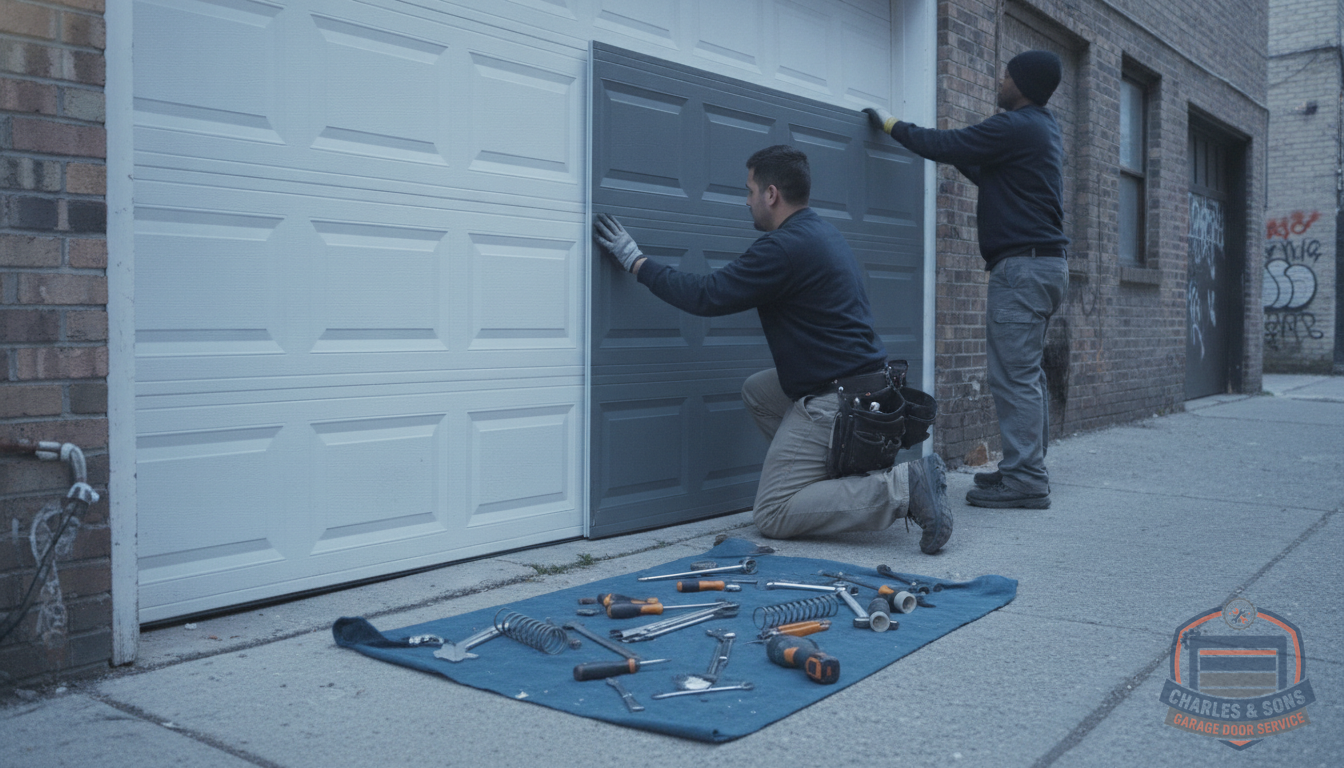 Garage Door Panel Replacement in Glenview